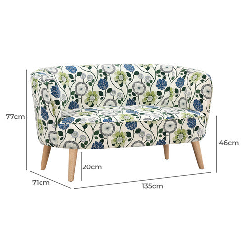 BY DESIGNS BERFIN PRINT 2 SEATER SOFA