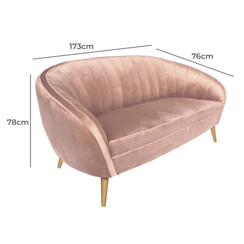 BROOKLYN AND BELLA BERNIER VELVET SOFA