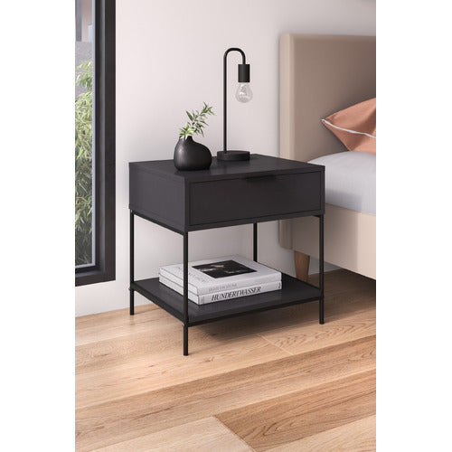 BLACK BAXTER BEDSIDE TABLE
