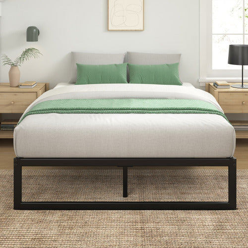 STUDIO HOME BLACK BEIER METAL BED BASE