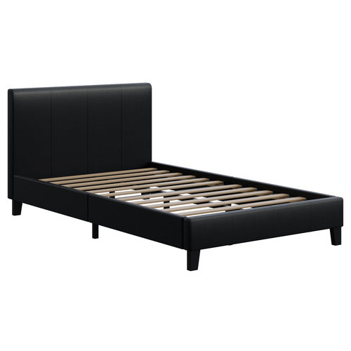 HOXTON ROOM BLACK KYLE FAUX LEATHER BED