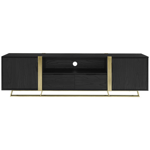 MONUMENT FURNITURE BLACK & GOLD ATHENA TV UNIT
