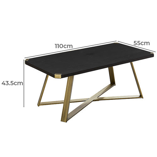 MONUMENT FURNITURE BLACK & GOLD ATHENA COFFEE TABLE