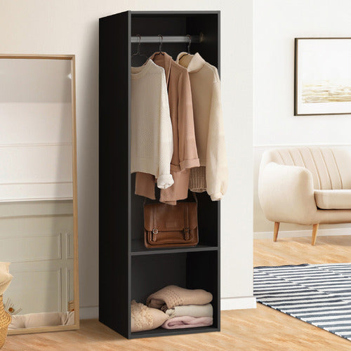 LIVING FUSION BLACK CASSANDRA OPEN WARDROBE
