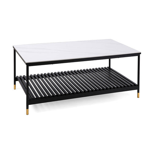 CORNER OFFICE MARSHA COFFEE TABLE WITH SINTERED STONE TOP