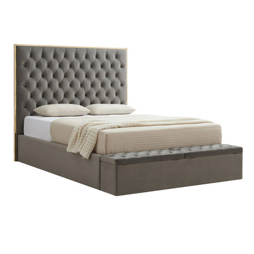 SOUTHERN STYLERS BLAISE UPHOLSTERED BED FRAME WITH STORAGE