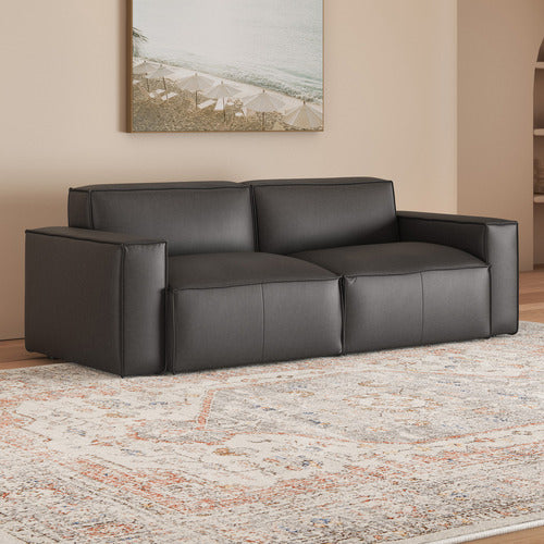 BOULDER 3 SEATER GENUINE LEATHER SOFA