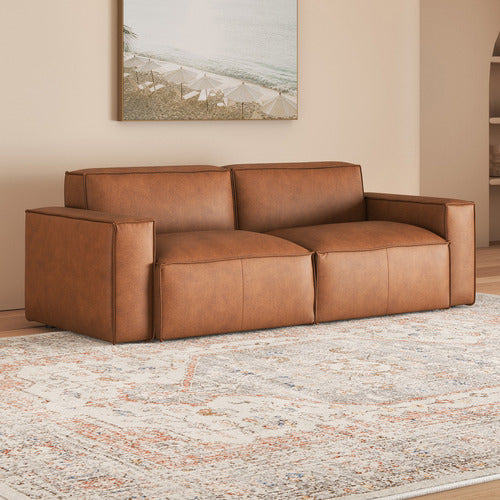 BOULDER 3 SEATER GENUINE LEATHER SOFA