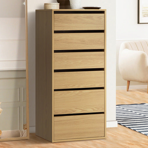 LIVING FUSION NATURAL CASSANDRA 6 DRAWER WARDROBE