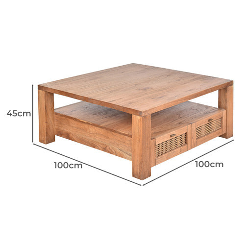 CHARTWELL HOME BRADFORD SQUARE MINDI WOOD COFFEE TABLE
