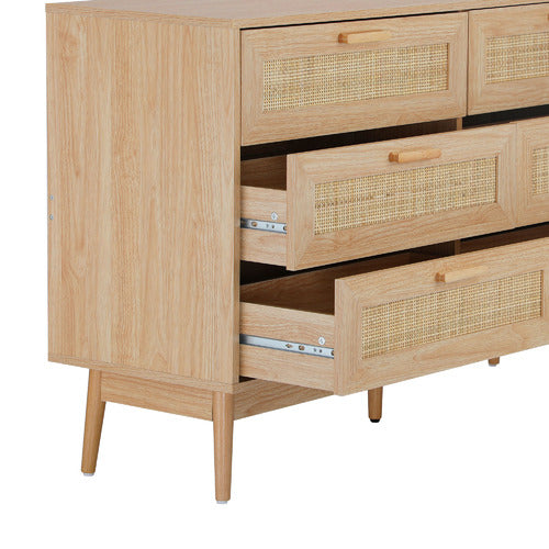 LIVING FUSION HOLLY RATTAN 6 DRAWER CHEST