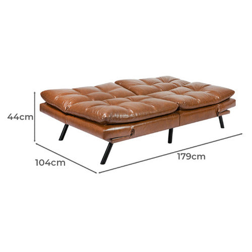 OAKLEIGH HOME OLARP 3 SEATER PU LEATHER SOFA BED