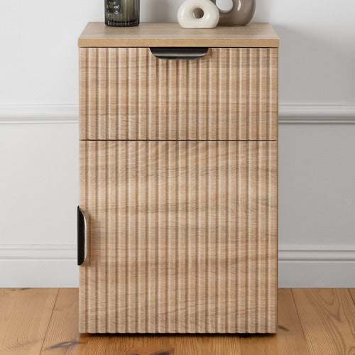 CAPEVIEW INTERIORS BRUNSWICK FLUTED BEDSIDE TABLE
