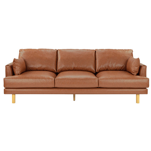 BUNGALOW PREMIUM 3 SEATER FAUX LEATHER SOFA