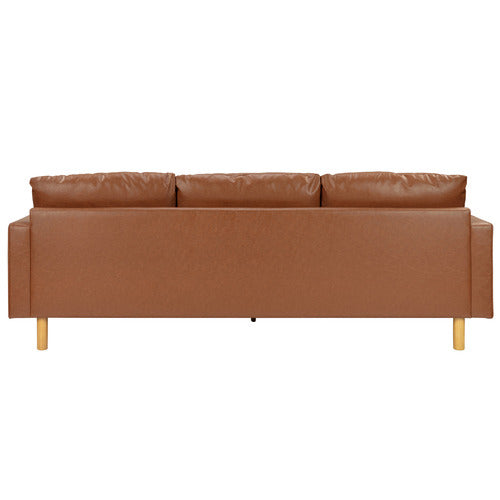 BUNGALOW PREMIUM 3 SEATER FAUX LEATHER SOFA
