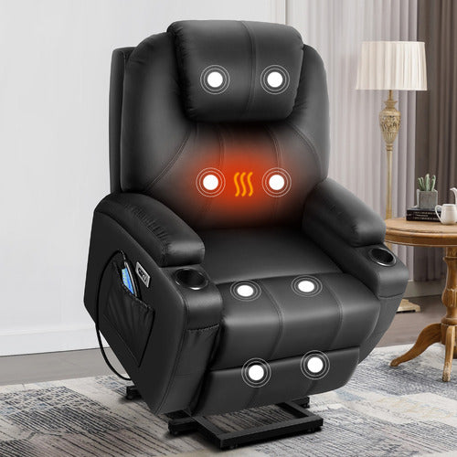 HOXTON ROOM BURKE PU LEATHER RECLINER ARMCHAIR