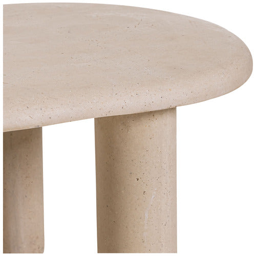 BYRON TRAVERTINE-LOOK OUTDOOR COFFEE TABLE