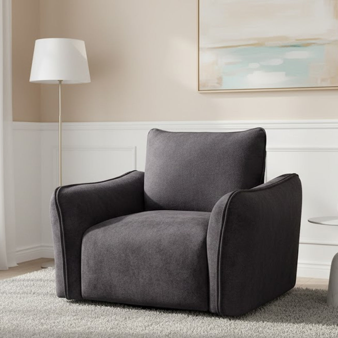 CARMELLO FABRIC SWIVEL CHAIR GREY
