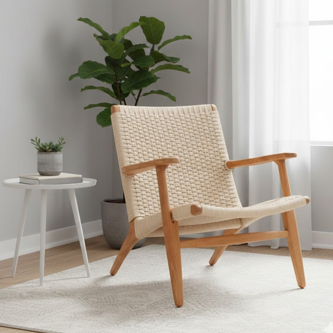 CARRINGTON FURNITURE ELLESHA TIMBER & NYLON ARMCHAIR