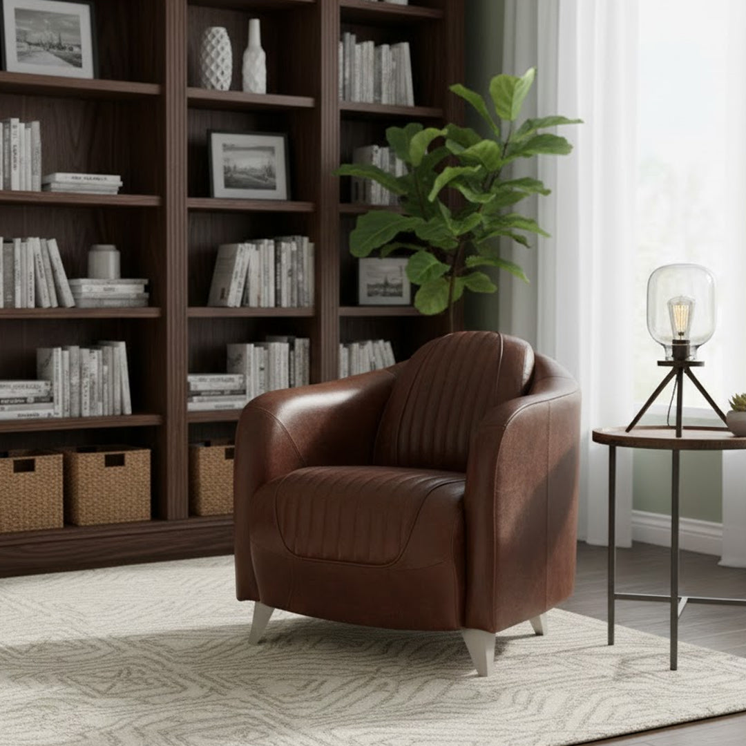 CHARTWELL HOME SABRE LEATHER ARMCHAIR