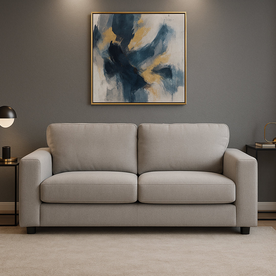 COURTNEY FABRIC 2 SEATER SOFA LIGHT GREY