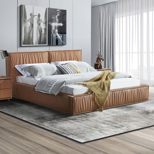 SOUTHERN STYLERS CAELUM FAUX LEATHER PLATFORM BED