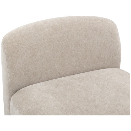 CAMI CHENILLE ARMLESS LOUNGE CHAIR