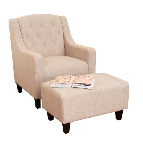 FURNITURE MARKET NOTTINGHAM ARMCHAIR & FOOTSTOOL SET