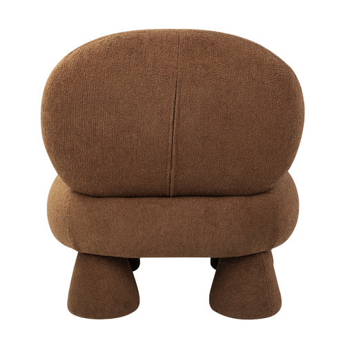 CARAMEL BARNEY BOUCLE ACCENT CHAIR