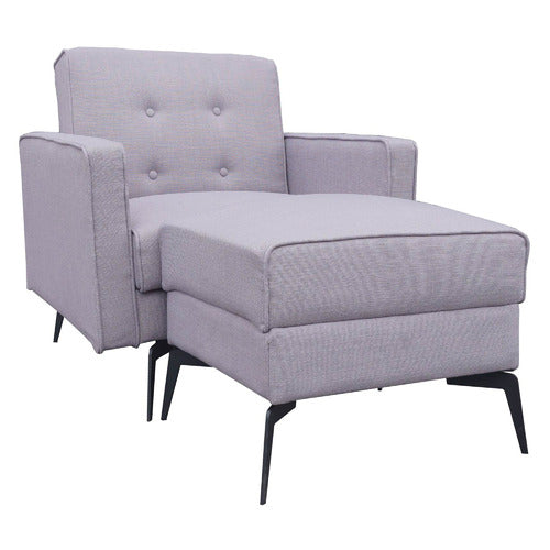 MIKASA FURNITURE CARINA SINGLE SOFA BED WITH OTTOMAN