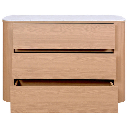 CARLTON FAUX MARBLE 3 DRAWER CHEST