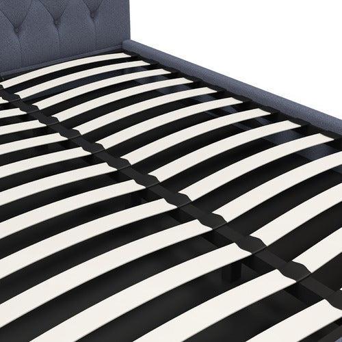 CHISWICK LIVING CHARCOAL CAPRI LUXURY GAS LIFT STORAGE BED