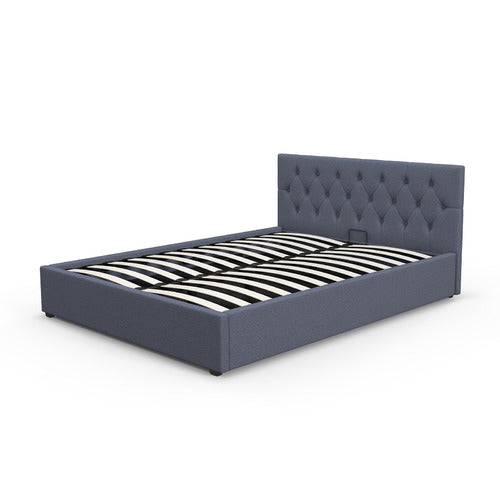 CHISWICK LIVING CHARCOAL CAPRI LUXURY GAS LIFT STORAGE BED