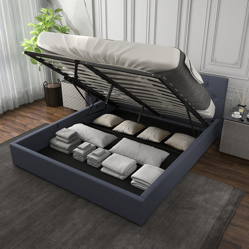 CHISWICK LIVING CHARCOAL CAPRI LUXURY GAS LIFT STORAGE BED