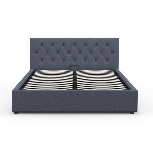 CHISWICK LIVING CHARCOAL CAPRI LUXURY GAS LIFT STORAGE BED