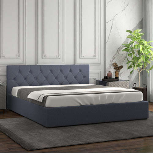 CHISWICK LIVING CHARCOAL CAPRI LUXURY GAS LIFT STORAGE BED