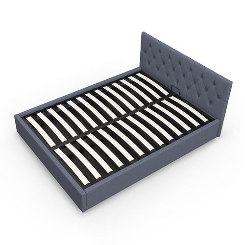 CHISWICK LIVING CHARCOAL CAPRI LUXURY GAS LIFT STORAGE BED