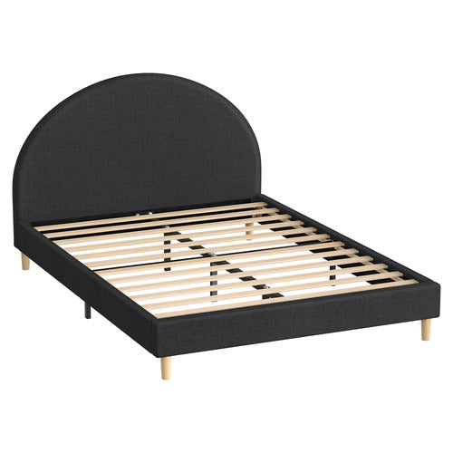 HOXTON ROOM CHARCOAL KENYATTA UPHOLSTERED BED FRAME