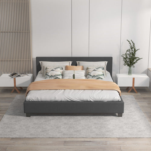 CHISWICK LIVING CHARCOAL SIENNA LUXURY BED FRAME