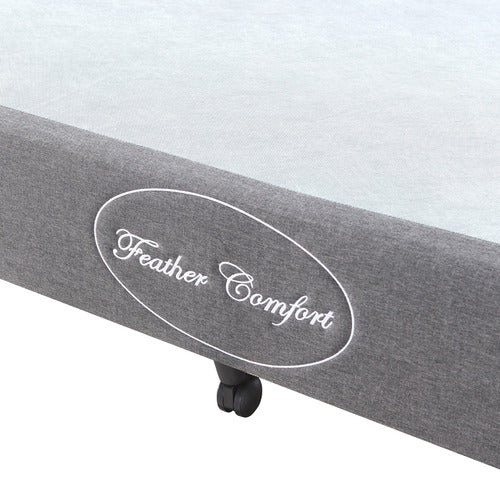 SOUTHERN STYLERS CHARCOAL LIFFLE UPHOLSTERED BED BASE