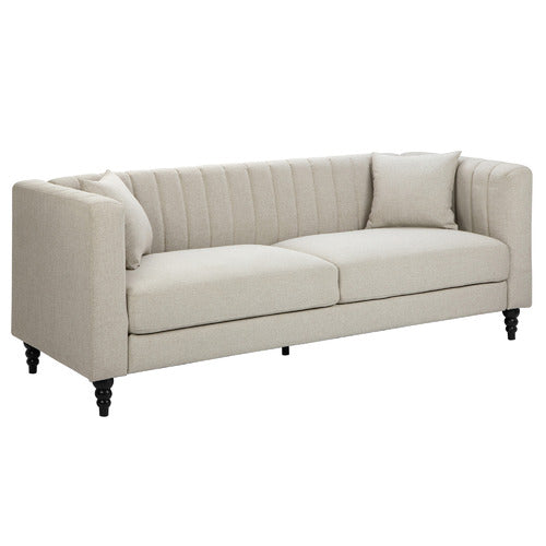 BEIGE CHARLOTTE 3 SEATER SOFA