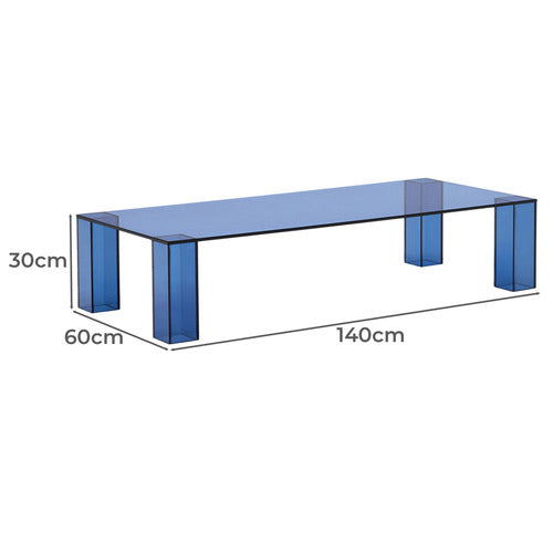 LINEA FURNITURE CHAUNCEY GLASS COFFEE TABLE