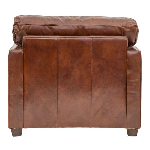 CHARTWELL HOME PEYTON COWHIDE LEATHER ARMCHAIR