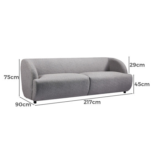 BY DESIGNS CHRISTIANE 3 SEATER BOUCLE SOFA