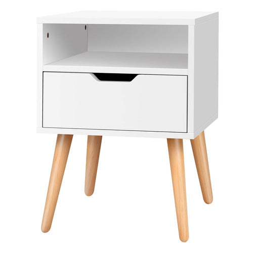 HOXTON ROOM CINAR 1 DRAWER & SHELF BEDSIDE TABLE