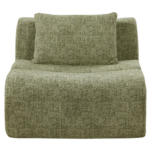 EVIE HOME CLAIRE 3 SEATER LINEN MODULAR SOFA & OTTOMAN SET