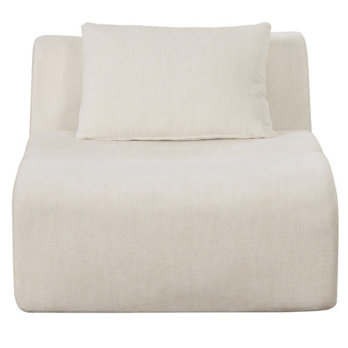 EVIE HOME CLAIRE 3 SEATER LINEN MODULAR SOFA & OTTOMAN SET