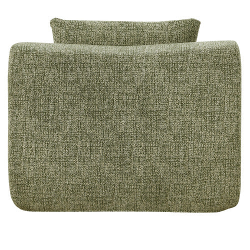 EVIE HOME CLAIRE 3 SEATER LINEN MODULAR SOFA & OTTOMAN SET