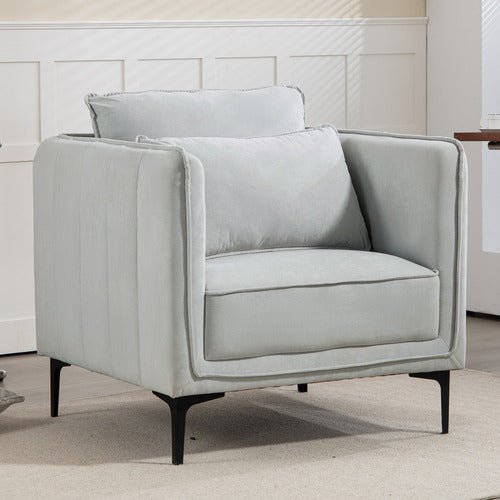 EVIE HOME CLAUDIA VELVET ARMCHAIR