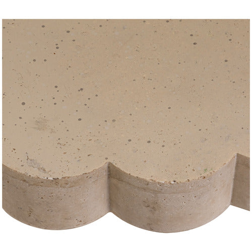 CLOVELLY TRAVERTINE-LOOK OUTDOOR COFFEE TABLE